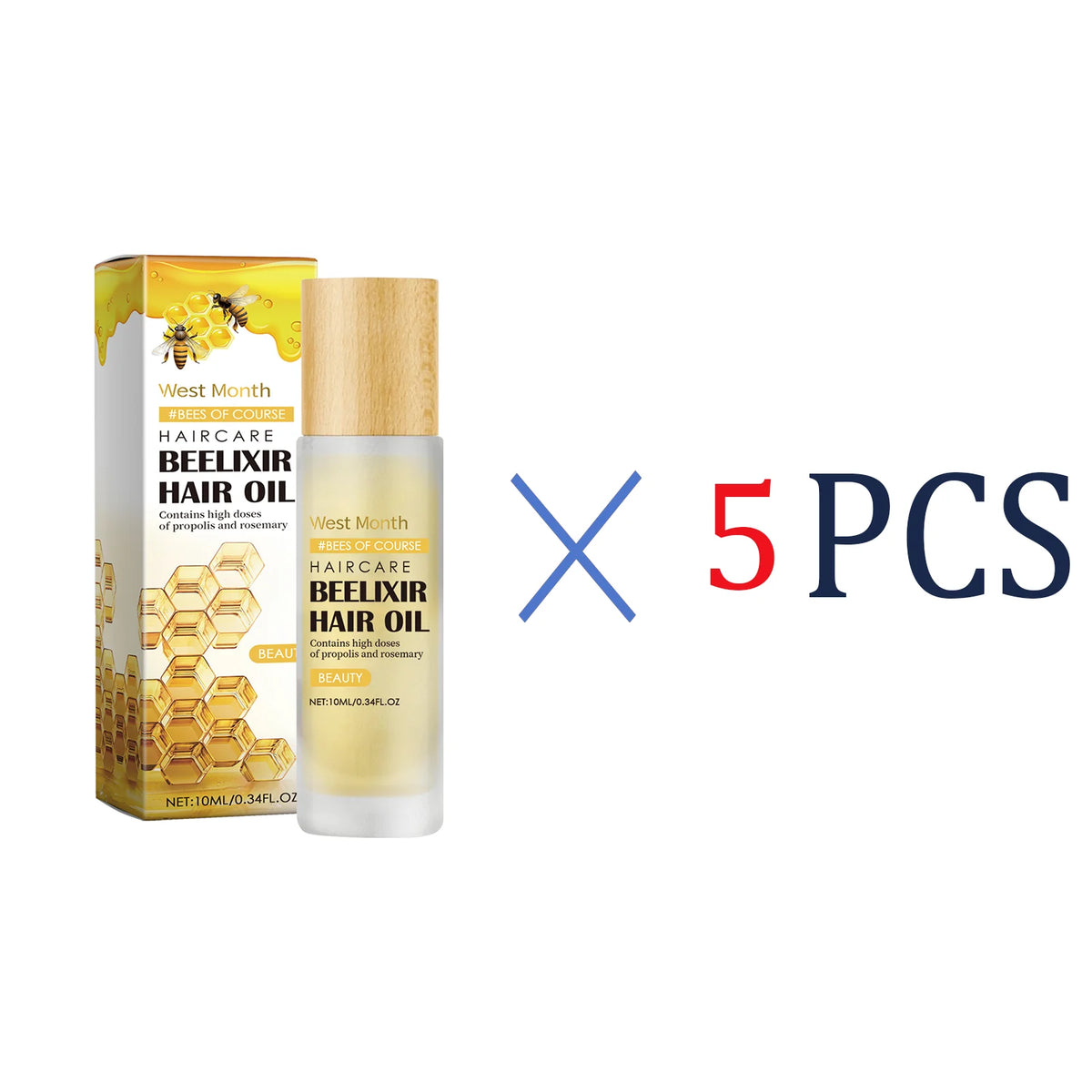 WEST MONTH Honey Hair Oil – Nourishing Scalp & Hair Treatment Hair Treatment Oil Axl 5 Pcs