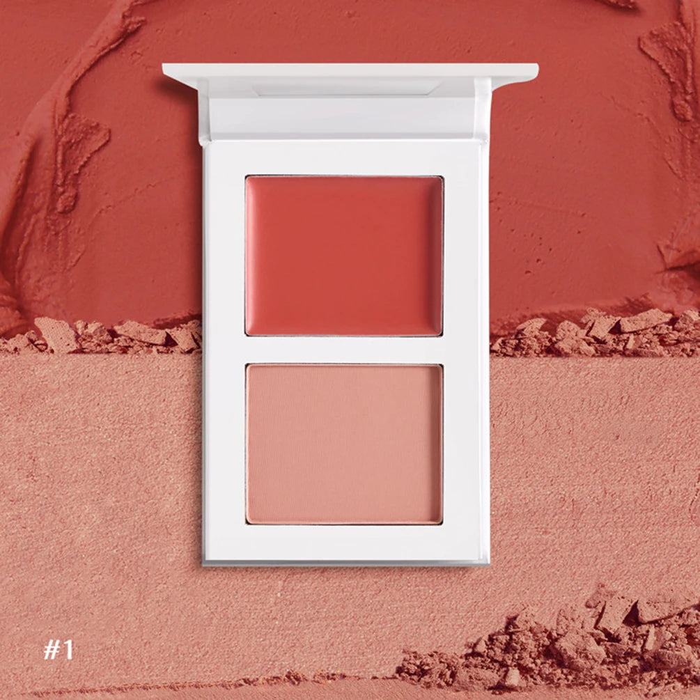 Dual Color Creamy Blush – Matte Vegan Private Label Blusher Cream Blush Axl 01 100pcs with logo