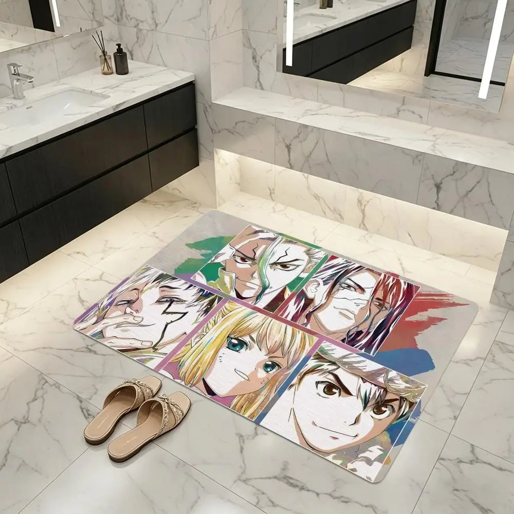 Diatomite Bath Mat – Quick Dry, Anti-Slip & Anime Design Diatomite Bath Mat Axl