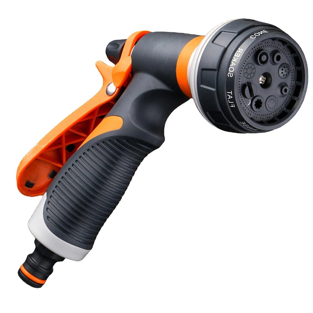 8-Pattern Garden Hose Spray Gun – Lawn, Car & Pet Wash Garden Hose Nozzle Axl 1pc