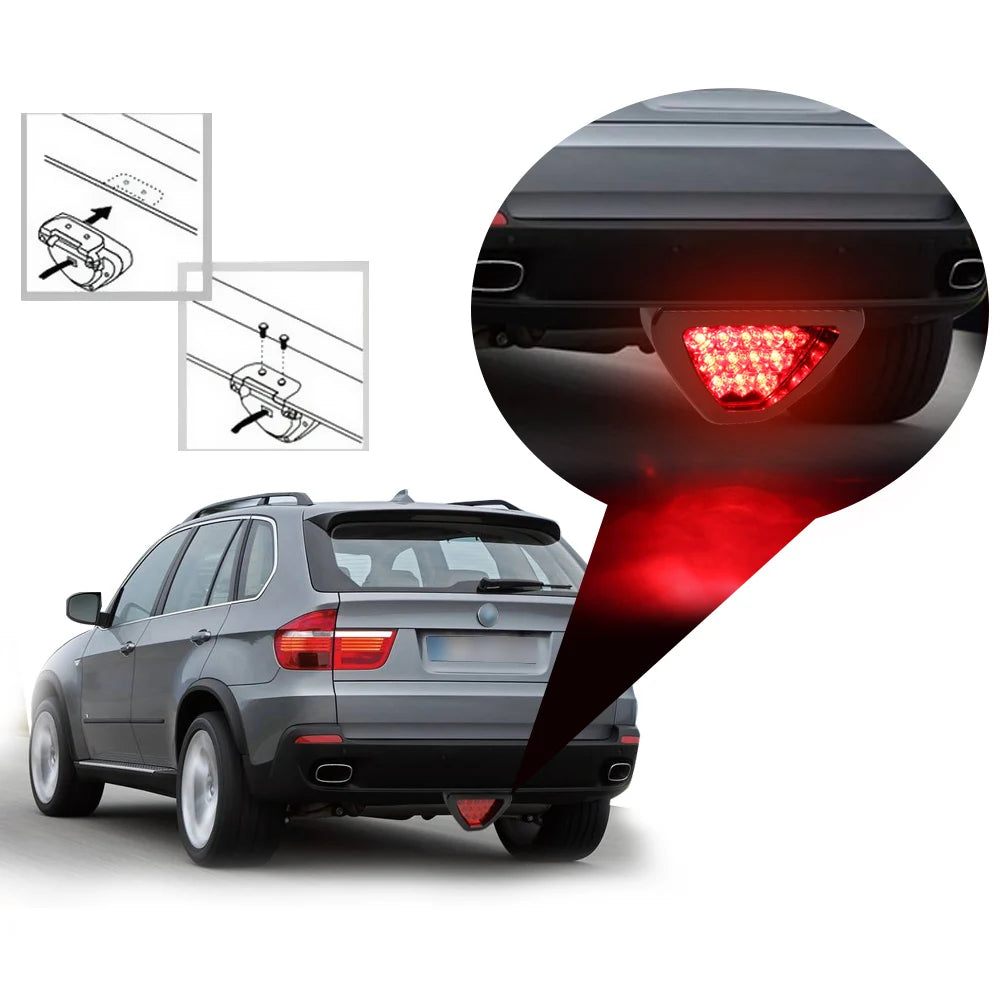 Triangle LED Strobe Brake & Tail Light | Universal 12V Warning LED Brake Light Axl