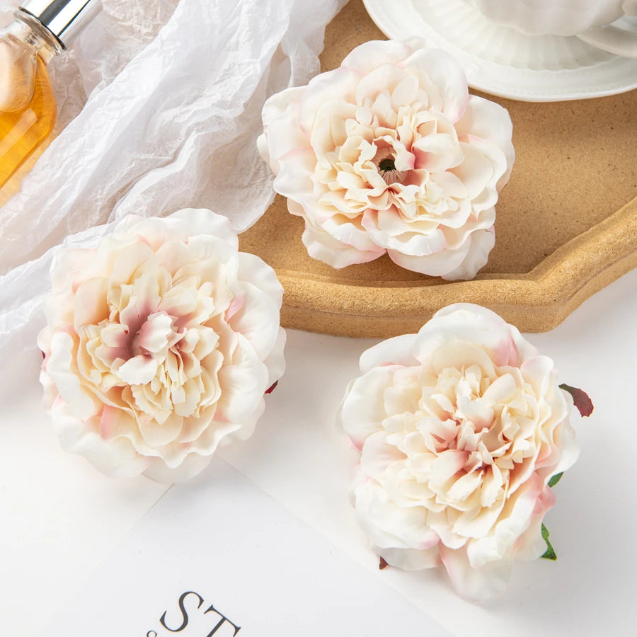 Silk Dahlia Peony Artificial Flowers 5/10 Pcs – Wedding Decor Artificial Flowers Axl Light Pink 5pieces