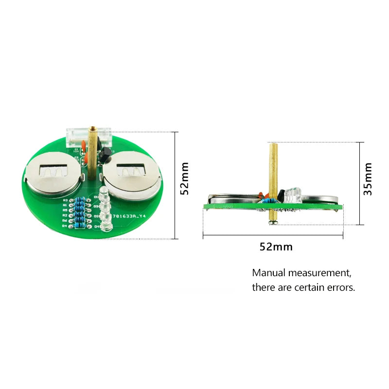 LED Gyro DIY Electronic Kit – Desktop Rotating Light Soldering DIY Electronic Kit Axl