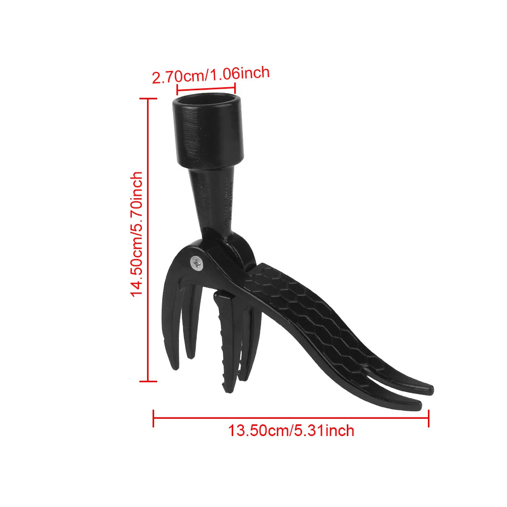 Stand-Up Weed Puller | 4-Claw Carbon Steel Weeding Tool Stand-Up Weeding Tool Axl