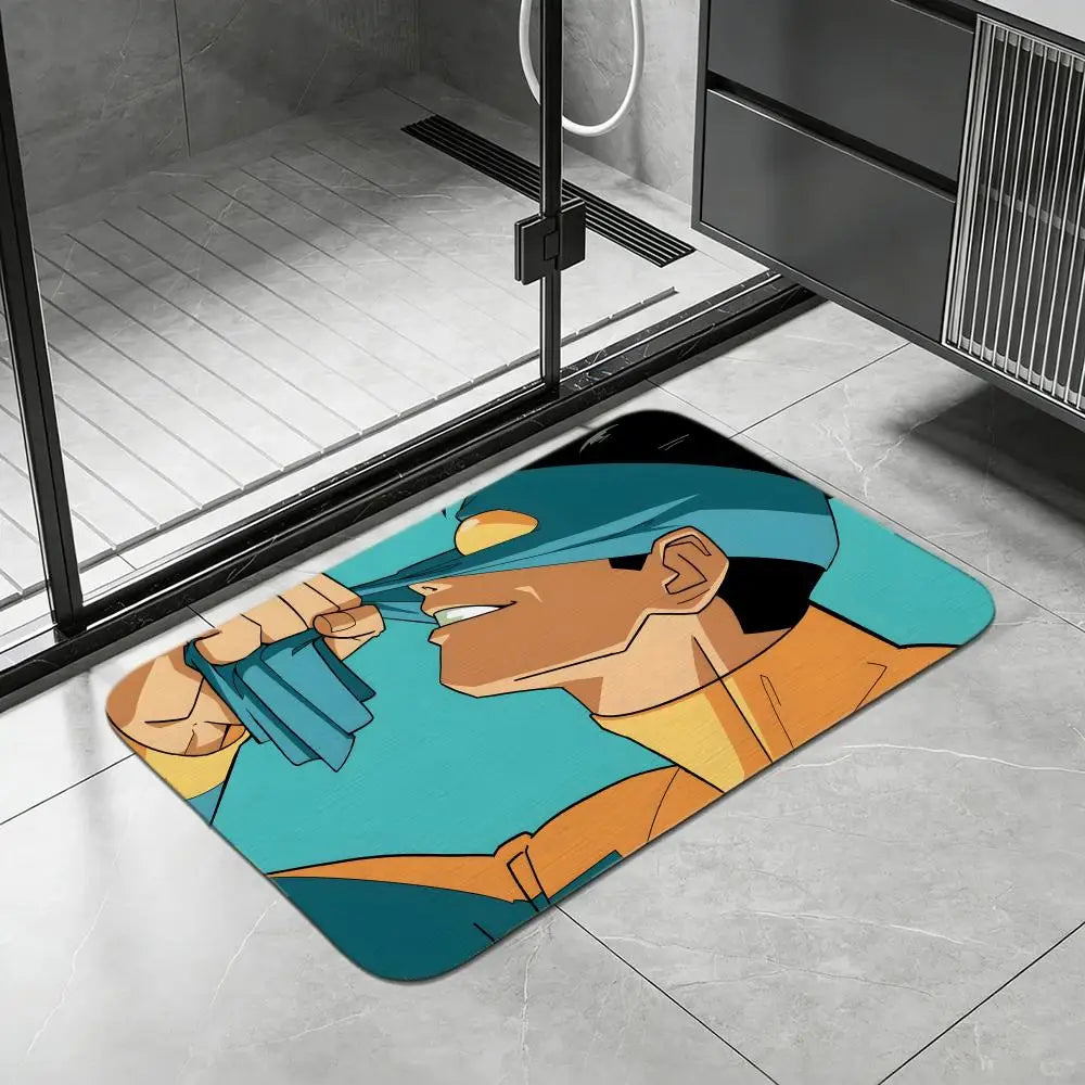 Anime Diatomite Bath Mat – Quick Dry, Anti-Slip & Absorbent Bath Mat Axl White2 30x45cm