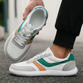 ZULIWAGN Wide Toe Barefoot Sneakers – Breathable Walking Shoes Walking Sneakers Axl White Green 44