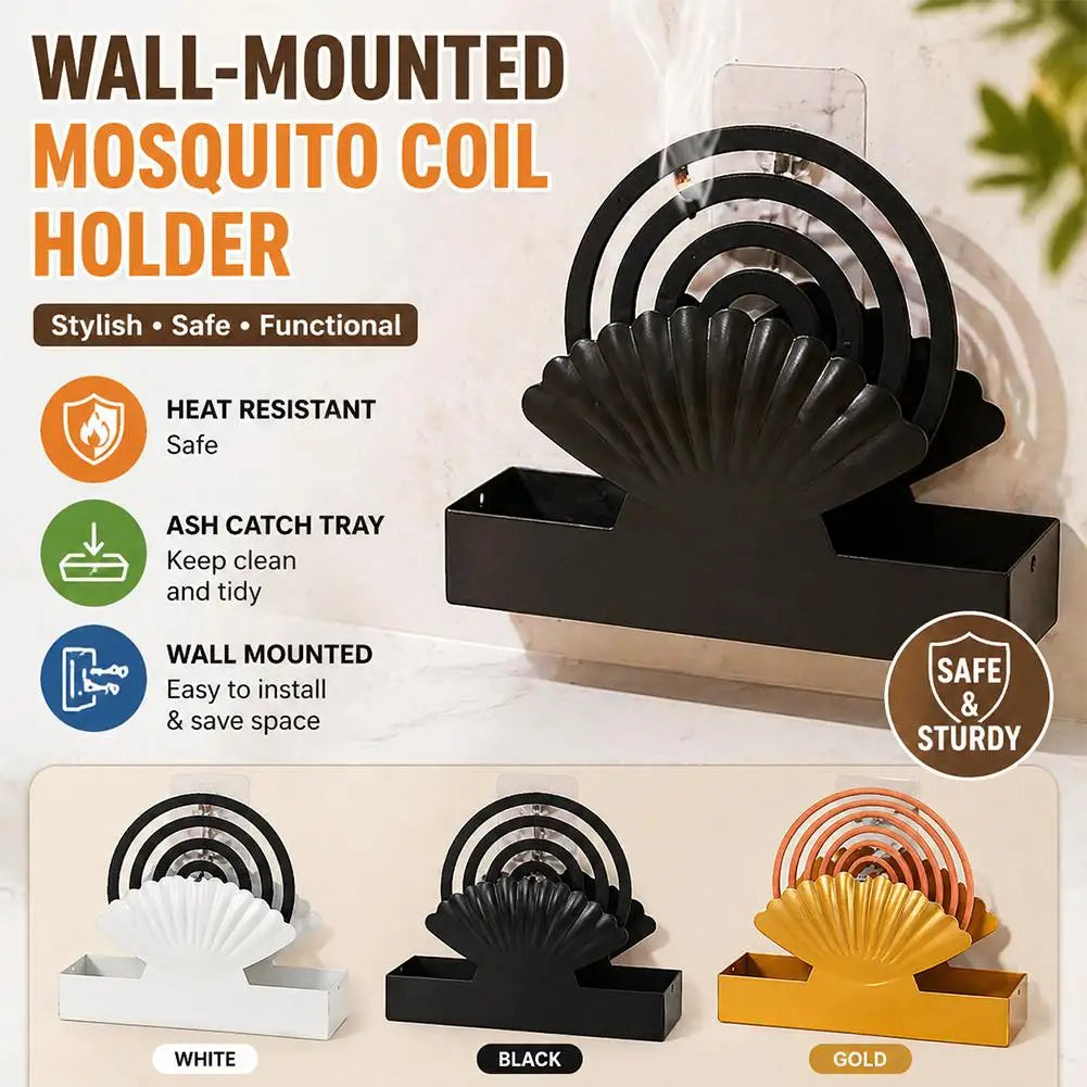Shell Mosquito Coil Holder – Iron Burner Tray for Home & Camping Mosquito Coil Holder Axl