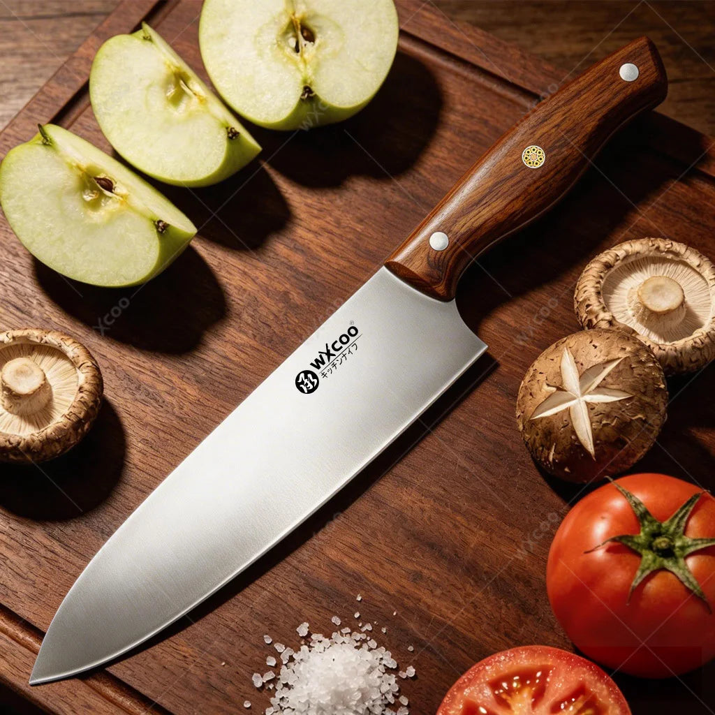 WXCOO Japanese Chef Knife Set – Santoku, Cleaver & Sushi Kitchen Knife Set Axl