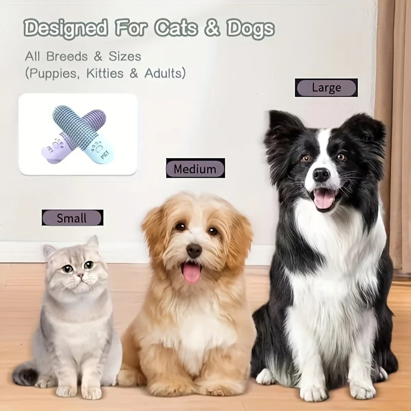 360° Silicone Finger Toothbrush for Dogs & Cats – All Breeds Pet Finger Toothbrush Axl