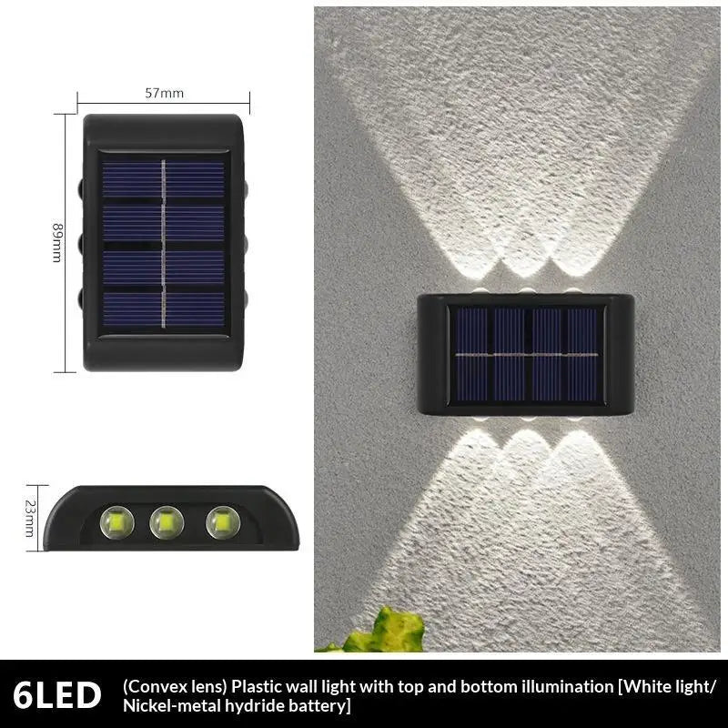 Solar Dusk to Dawn LED Wall Light – Waterproof Outdoor Lamp Solar Wall Light Axl white