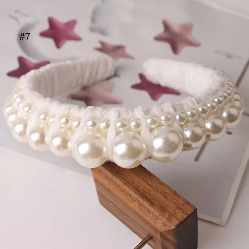 Retro Pearl Headbands for Women – Elegant Hair Accessories Pearl Hair Headband Axl 7