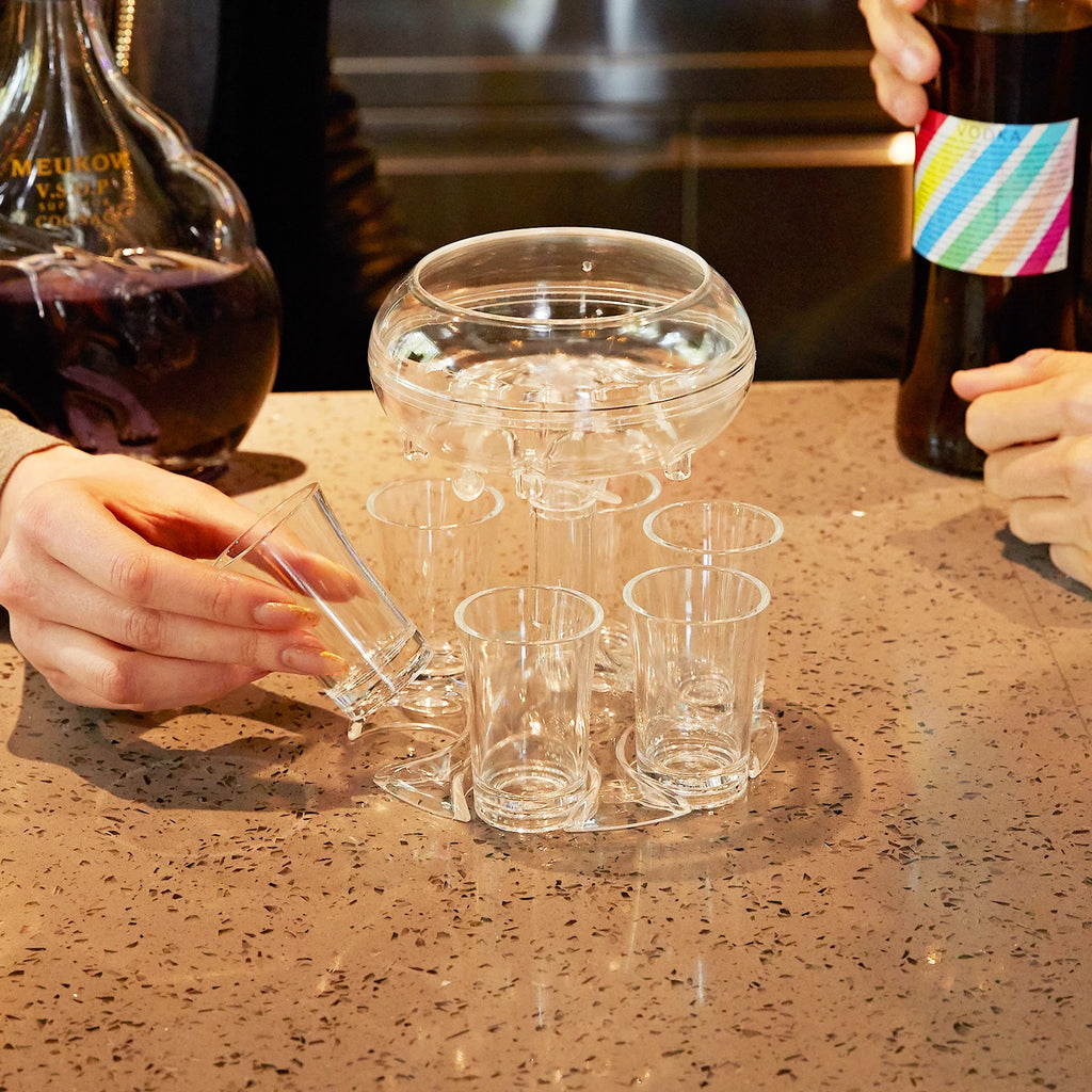6-Cup Party Wine Dispenser Set – Individual Pour Control Wine Dispenser Set Axl