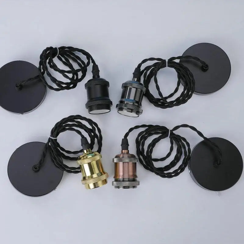 E27 Ceiling Lamp Holder Socket with 100cm Hanging Wire Pendant Lamp Holder Axl