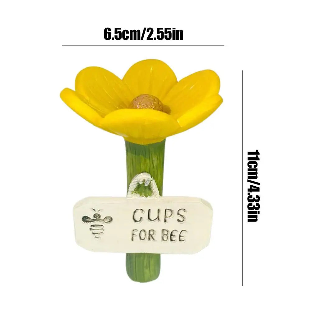 Butterfly & Bee Watering Station – Flower Garden Cup Garden Watering Station Axl Yellow