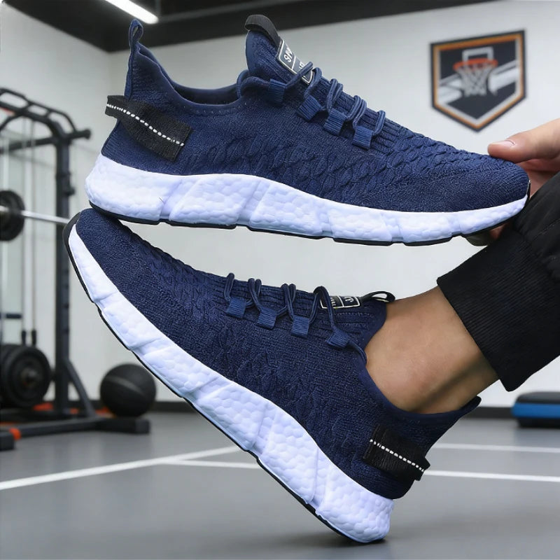 Men's Yellow Knit Running Sneakers – Lightweight & Breathable Men's Running Sneakers Axl