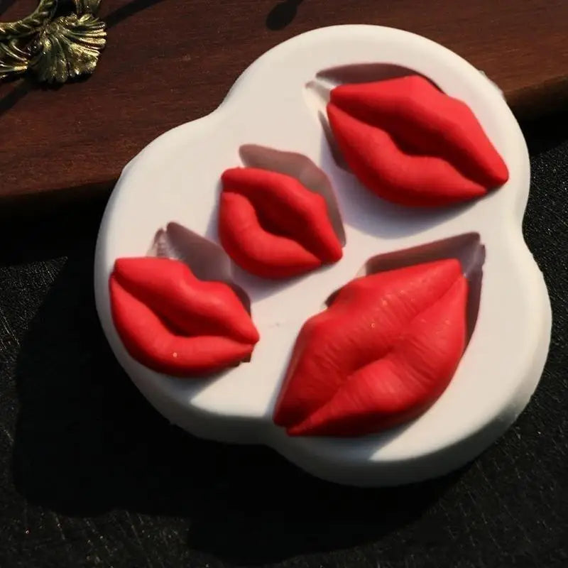 Lips Shape Silicone Fondant Mold – Cake Decorating Tool Silicone Fondant Mold Axl random color