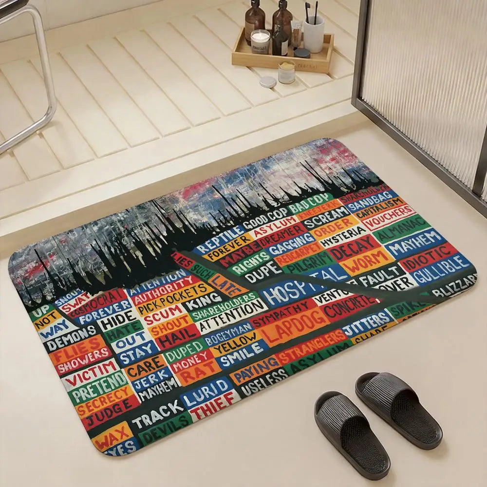 Alternative Band Flannel Floor Mat – Non-Slip Indoor Rug Indoor Floor Rug Axl
