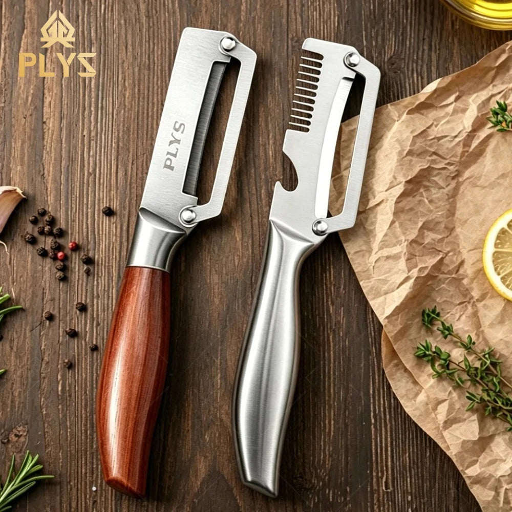 PLYS Stainless Steel Vegetable & Fruit Peeler – Non-Slip Handle Vegetable Peeler Axl