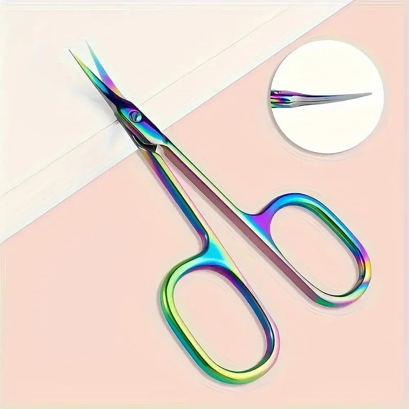 Precision Stainless Steel Cuticle Scissors – Comfort Grip Cuticle Scissors Axl