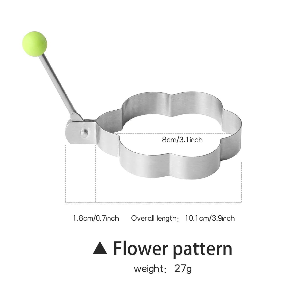 Stainless Steel Egg Ring & Pancake Mold | DIY Breakfast Shaper Egg Ring Mold Axl 1pcs-flower