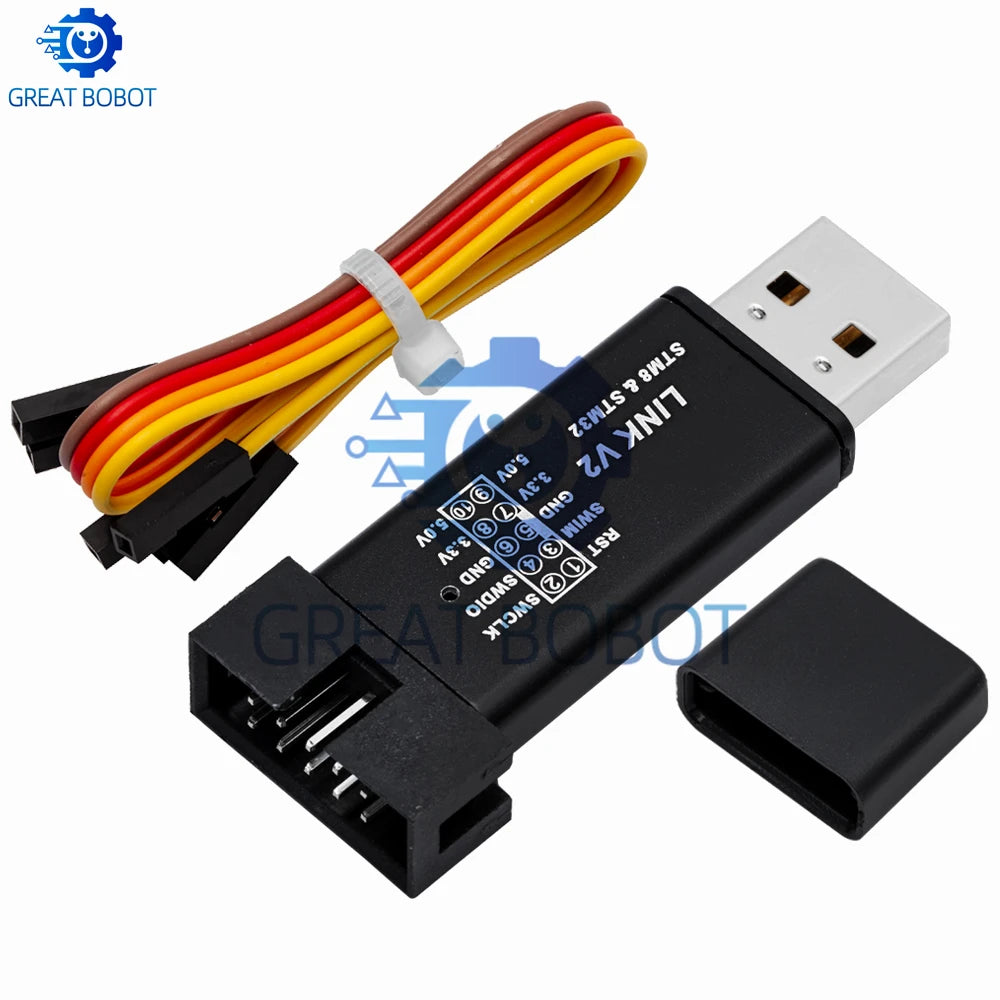ST-Link V2 Mini STM8 STM32 Programmer with DuPont Cable Microcontroller Programmer Axl