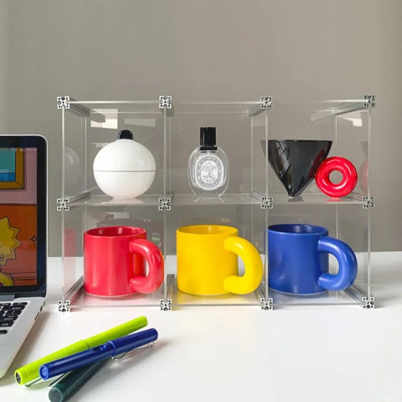 4-Tier Acrylic Desktop Organizer Rack | Cosmetics Storage Desktop Organizer Rack Axl