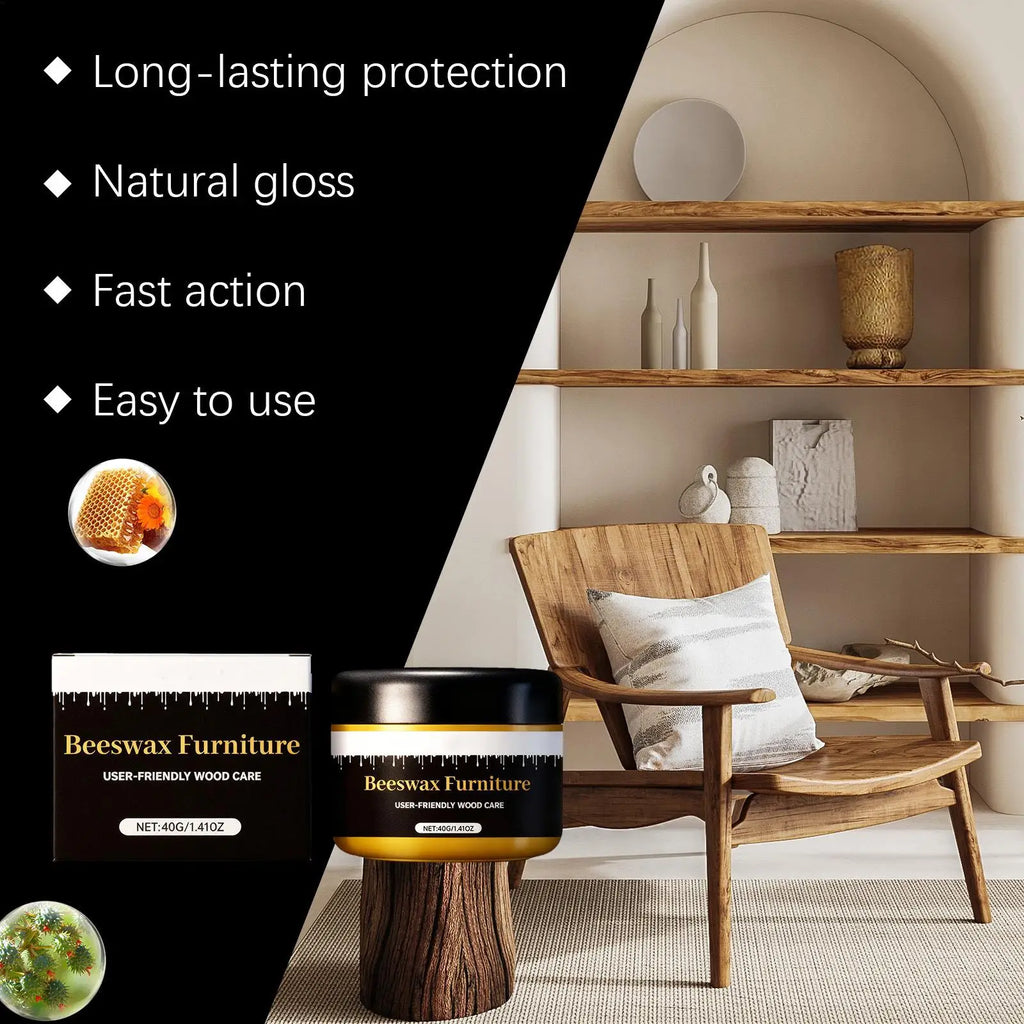 40g Beeswax Wood Conditioner – Furniture & Floor Polish Wax Wood Polish Wax Axl