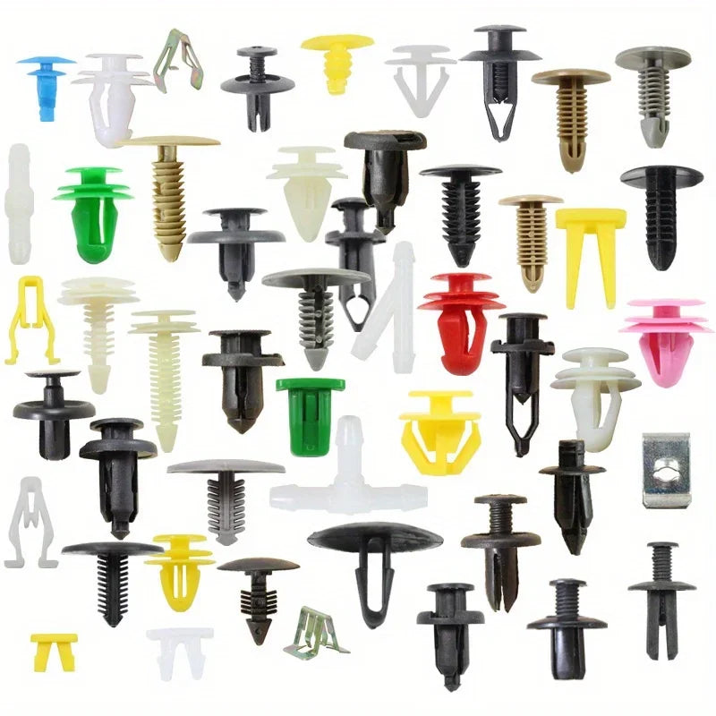 100Pcs Car Plastic Rivet Clips – Mixed Bumper Panel Retainers Auto Body Clips Axl