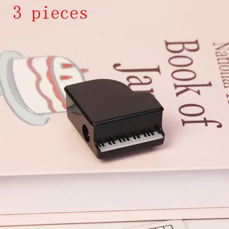 Piano-Shaped Pencil Sharpener | Music Stationery Gift Novelty Pencil Sharpener Axl A2 3pcs