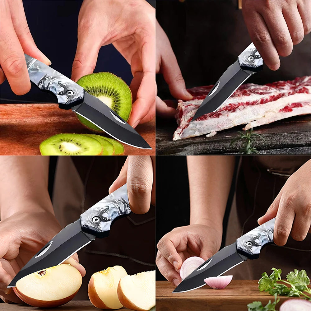 Folding Paring Knife – Stainless Steel Pocket Utility Knife Folding Pocket Knife Axl
