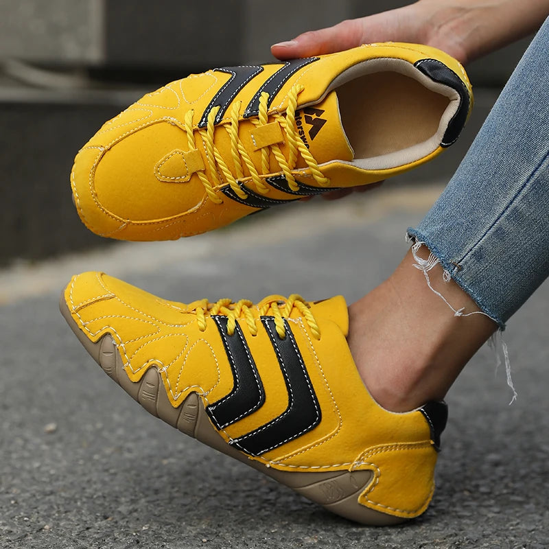 Women's Patchwork Faux Suede Casual Sneakers | AZGB Women's Casual Sneakers Axl