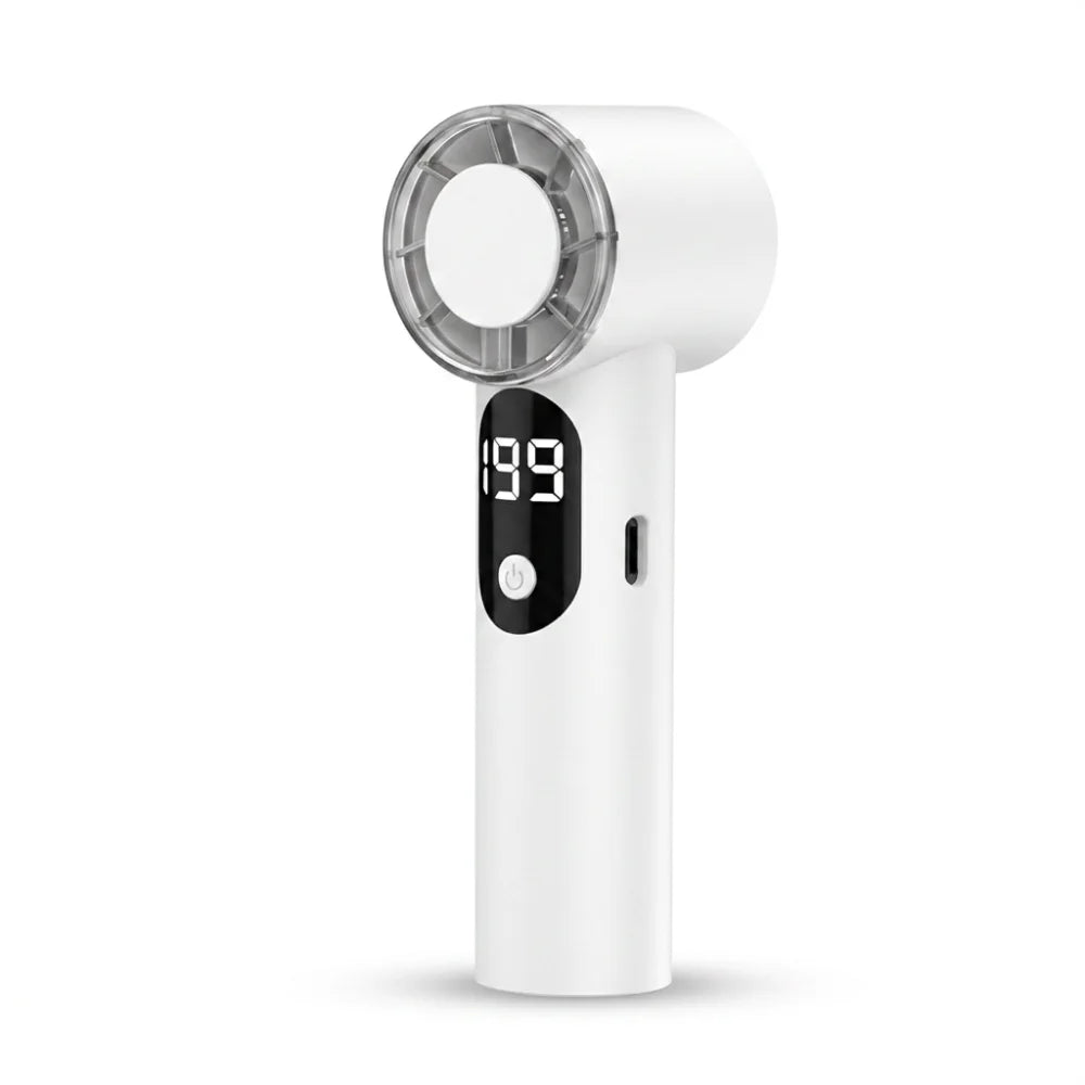 USB Rechargeable Handheld Fan – Portable Compact Desktop Fan Handheld Portable Fan Axl White