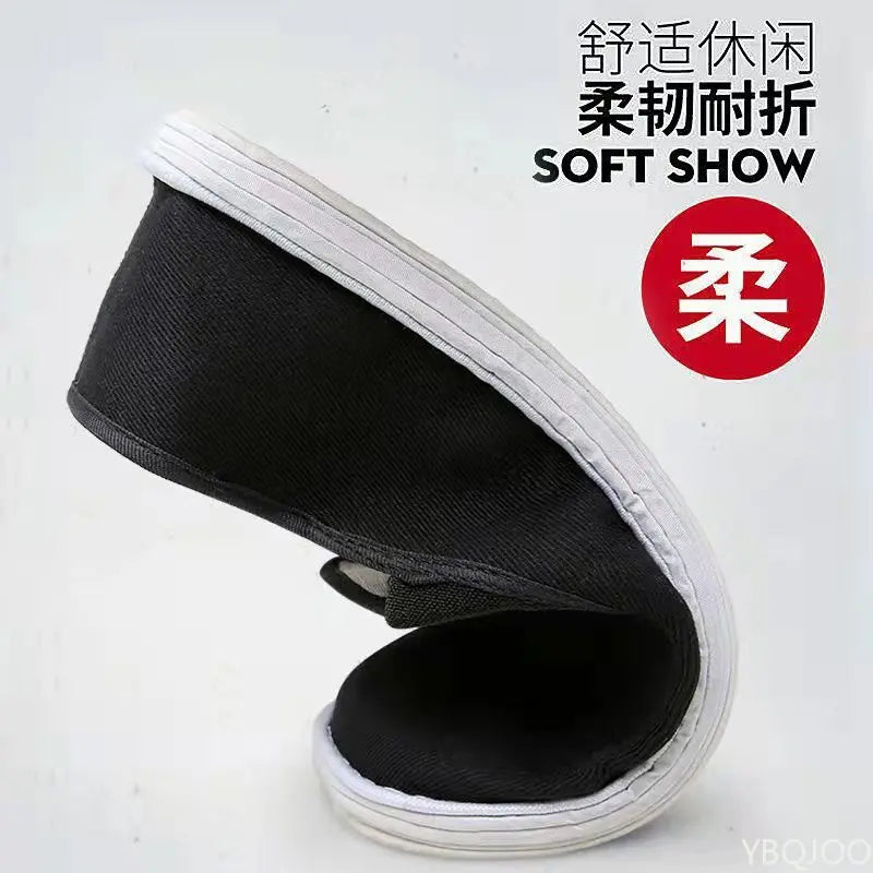 Men's Handmade Canvas Slip-On Shoes – Lightweight Breathable Flats Canvas Slip-On Shoes Axl