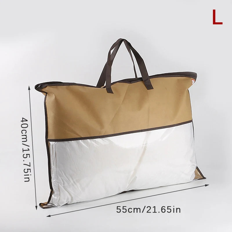 Non-Woven Zipper Storage Bag – Dustproof Quilt & Blanket Tote Storage Organizer Bag Axl L2