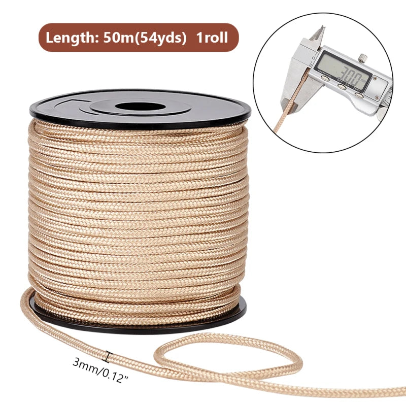 3mm Red Braided Nylon Paracord 54 Yards – Camping & DIY Rope Braided Nylon Rope Axl AECH04-11914