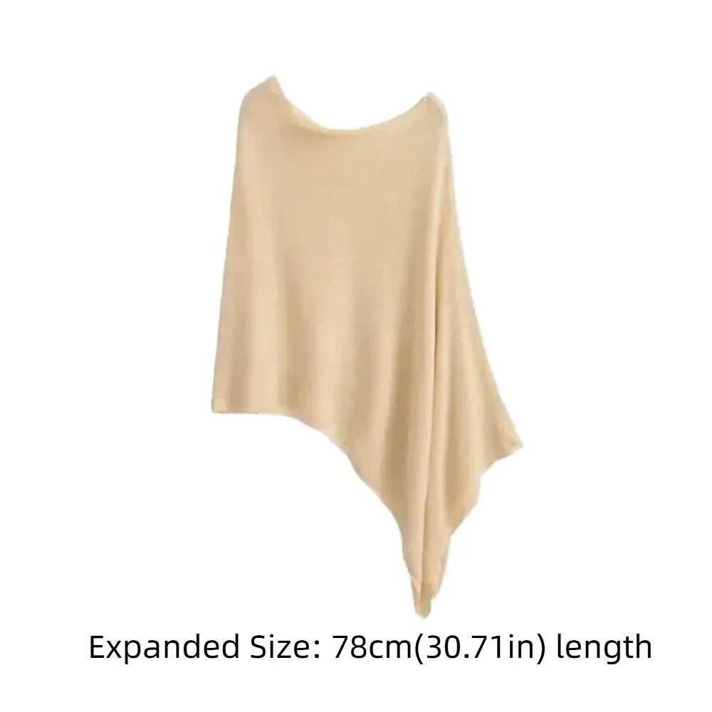 Women's Knitted Off-Shoulder Shawl Wrap Cape | Crochet Cloak Knitted Shawl Cape Axl