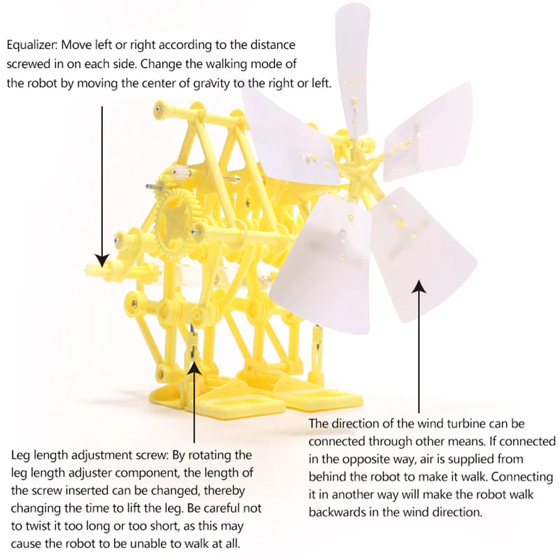 Wind-Powered Beast Robot DIY STEM Kit – Kids Science Toy STEM DIY Robot Kit Axl