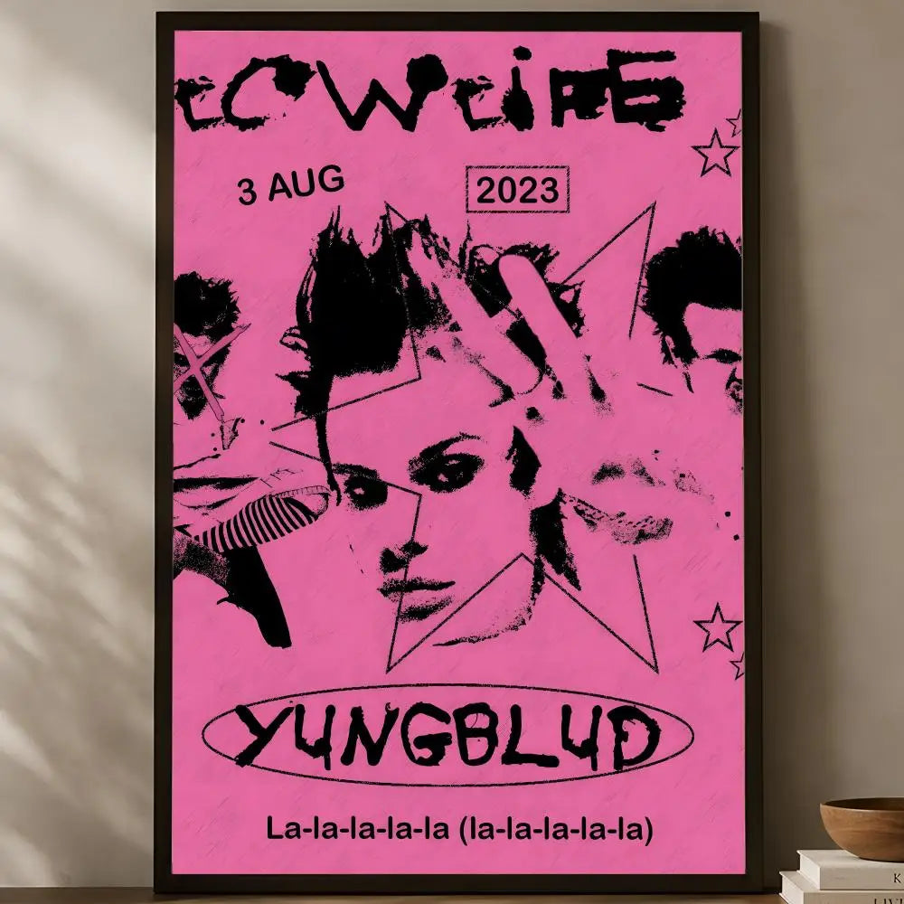 Yungblud HD PVC Self-Stick Wall Poster – Waterproof Decor Wall Art Poster Axl White09 30X40cmNoframe