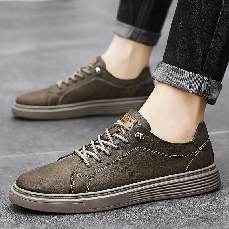 Men's Genuine Leather Lace-Up Oxford Shoes | Sizes 36–47 Men's Oxford Shoes Axl