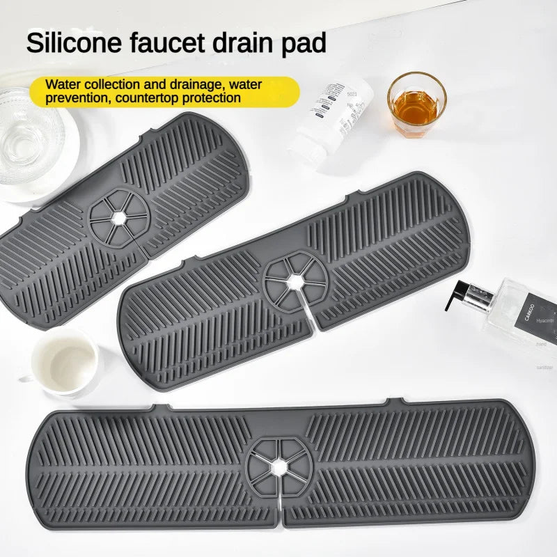 Silicone Faucet Drain Mat – Splash-Proof Kitchen & Bathroom Pad Silicone Drain Mat Axl