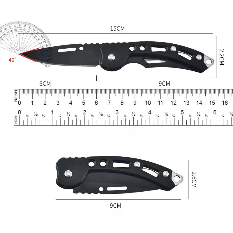 Stainless Steel Folding Pocket Knife – Keychain Multi-Tool Folding Pocket Knife Axl