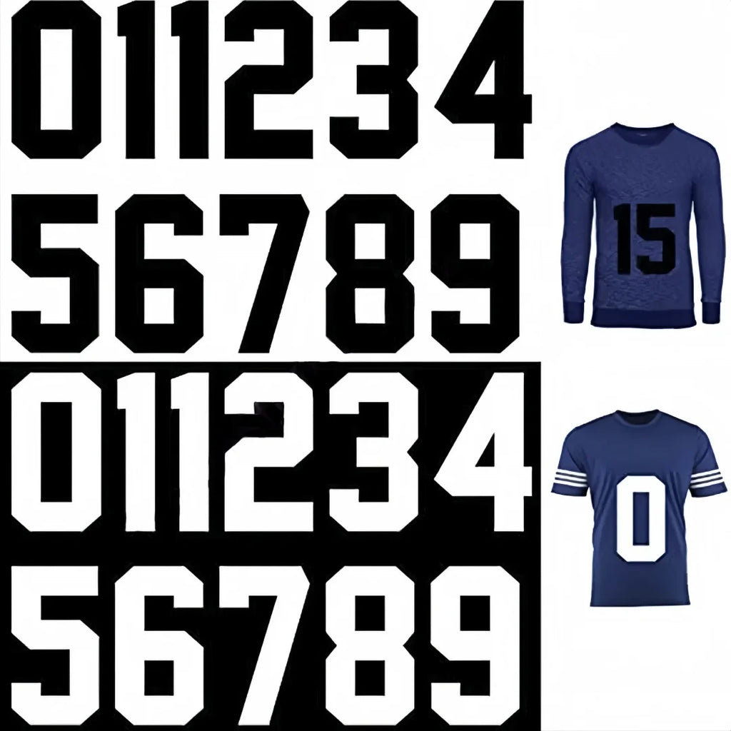 10-Piece Iron-On Number Patches | Heat Transfer PU Vinyl Set Iron-On Patches Axl