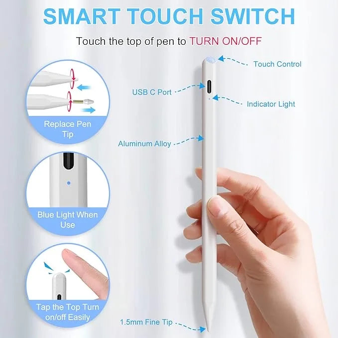 iPad Stylus Pen – Palm Rejection, Tilt & Magnetic 2018–2023 iPad Stylus Pen Axl