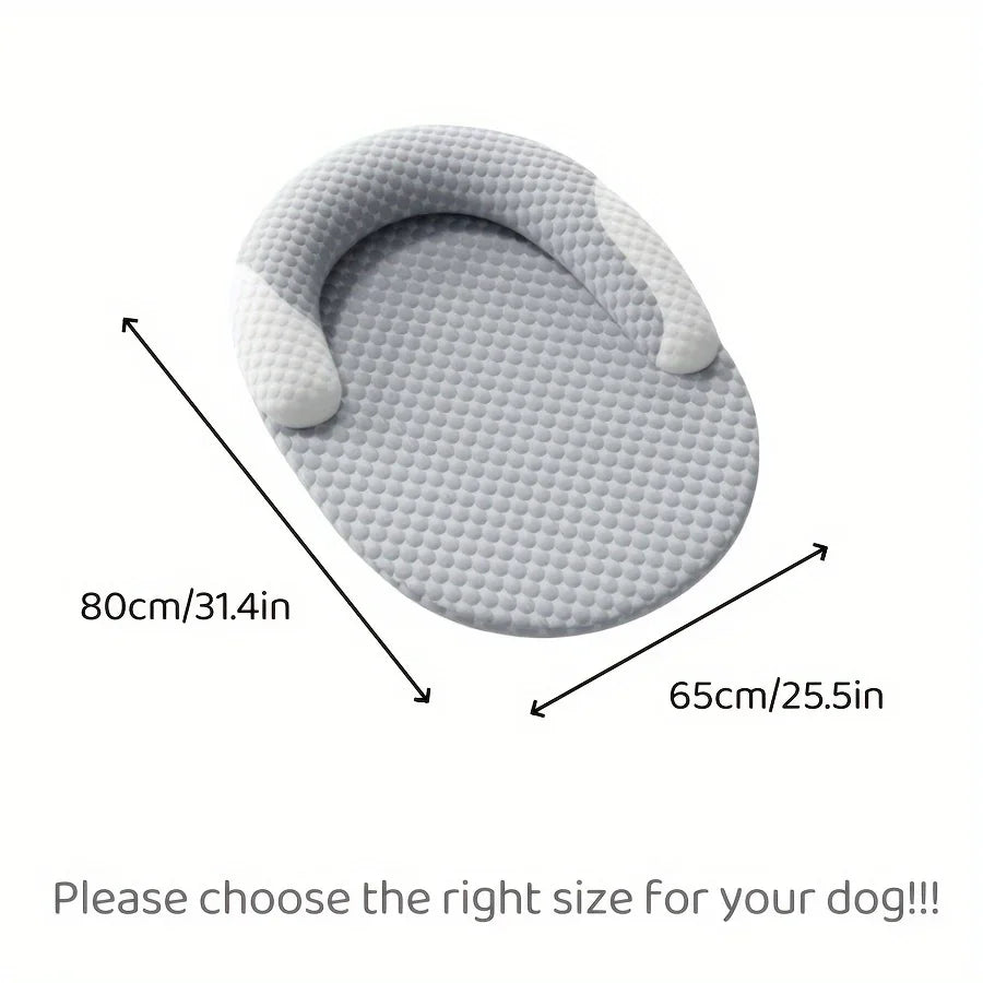 Polka Dot Cooling Dog Bed – Washable Oval Pet Mattress Cooling Dog Bed Axl