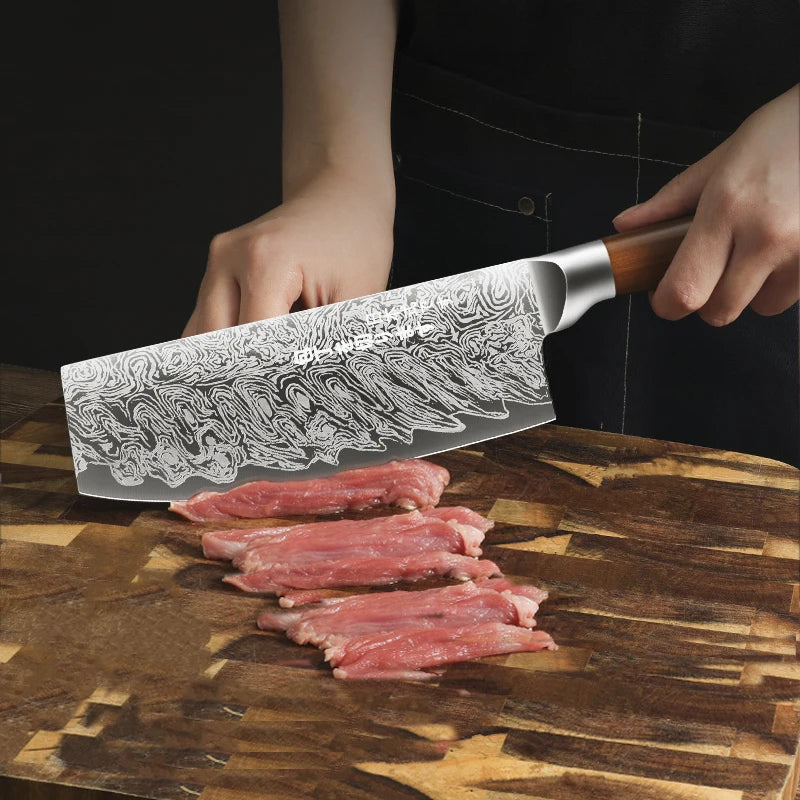 Damascus Steel Kitchen Knife Set 1–4 Pc | PLYS Chef Knives Kitchen Knife Set Axl