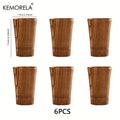 Handmade Natural Wooden Tea Cup – Japan Style Drinkware Wooden Drinkware Cup Axl 6PCS 250ml
