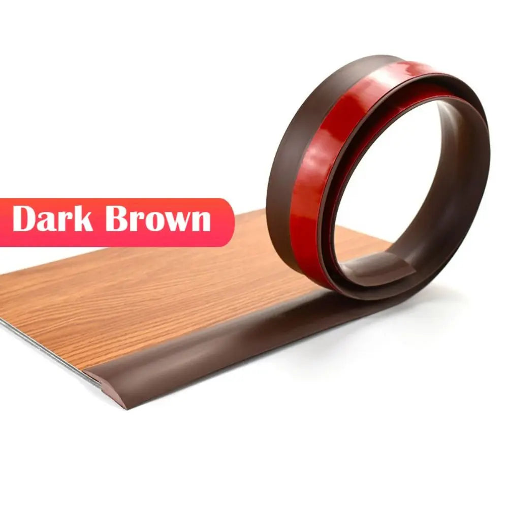 Self-Adhesive PVC Floor Transition Strip – 100cm Threshold Cover Floor Transition Strip Axl Dark Brown