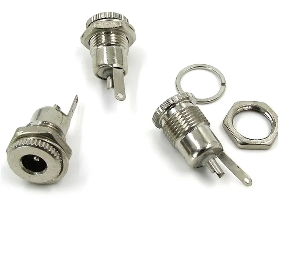 5-Pack DC Power Jack Socket Female Panel Mount 5.5mm x 2.1mm DC Power Connector Axl