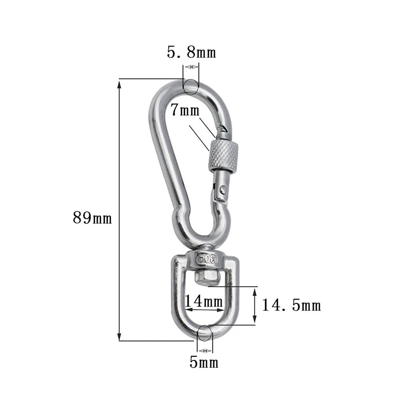 Stainless Steel Swivel Snap Hook Carabiner Clip | Dog Leash Dog Leash Clip Axl 6mm