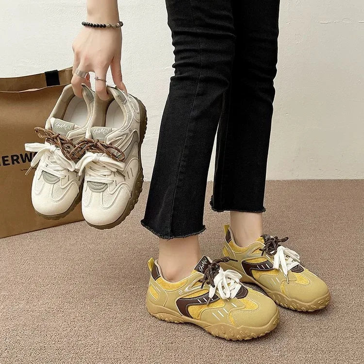Women's Chunky Sneakers – Light Color Match Casual Shoes Chunky Sneakers Axl